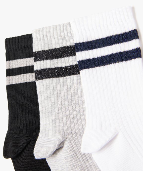 Chaussettes de sport à tige haute enfant (lot de 3) vue2 - GEMO (ENFANT) - GEMO