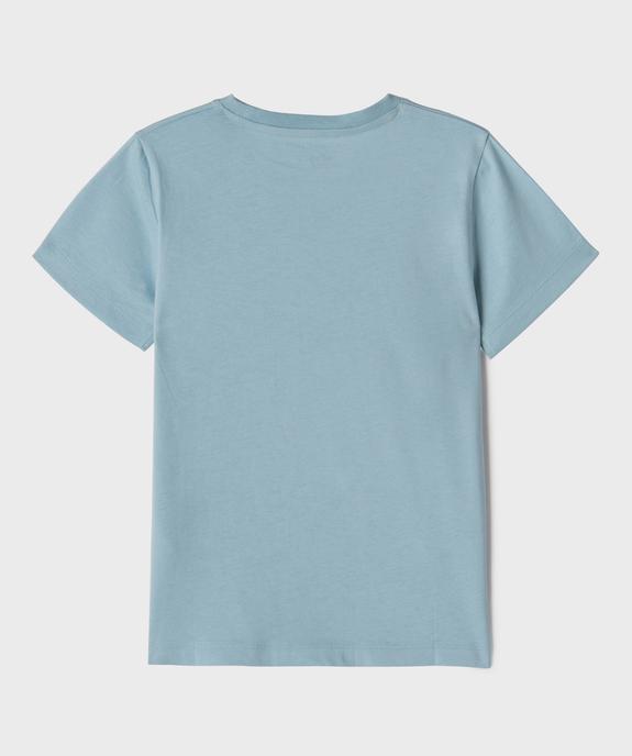 Tee-shirt à manches courtes en coton uni garçon vue3 - GEMO 4G GARCON - GEMO