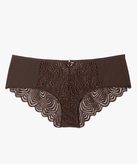 Shorty femme grande taille en dentelle, tulle et microfibre vue4 - GEMO(HOMWR FEM) - GEMO