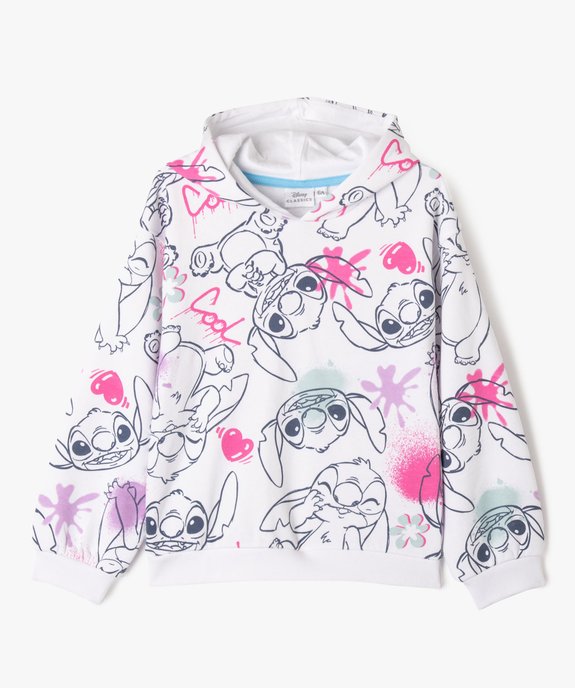 Sweat à capuche motif Stitch façon graffiti fille - Disney vue1 - LILO & STITCH - GEMO