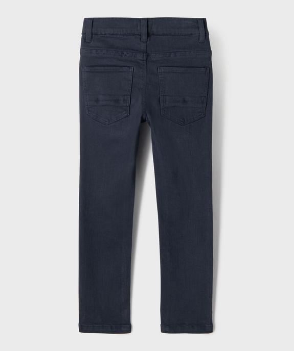 Pantalon slim 5 poches en coton extensible au coloris unique garçon vue7 - GEMO (ENFANT) - GEMO