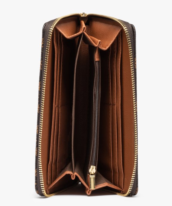 Portefeuille femme zippé à motifs vue3 - GEMO (ACCESS) - GEMO