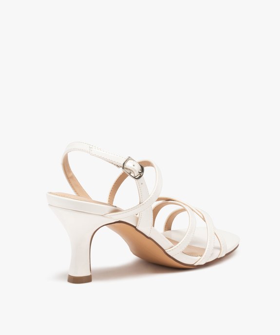 Sandales femme à talon et fines brides vernies vue4 - GEMO(URBAIN) - GEMO