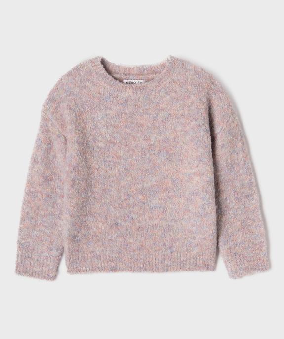 Pull en maille bouclette fille vue1 - GEMO (ENFANT) - GEMO