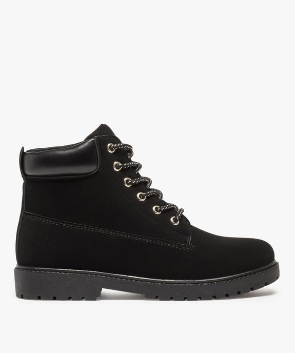 Boots femme à lacets, col rembourré et semelle crantée vue1 - GEMO (CASUAL) - GEMO