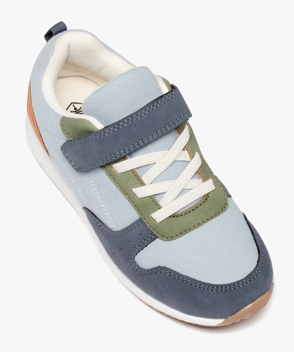 Baskets garçon casual dessus en denim et suédine vue5 - GEMO (ENFANT) - GEMO