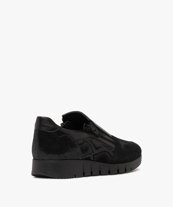 Mocassins femme confort à semelle plateforme avec double zip vue4 - G'FLEX GEMO FOR GOOD - GEMO
