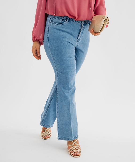 Jean Flare extensible taille normale femme grande taille vue1 - GEMO (G TAILLE) - GEMO