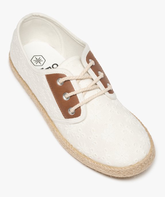 Derbies femme souples en toile et lacets cordelette vue5 - GEMO (SPORTSWR) - GEMO