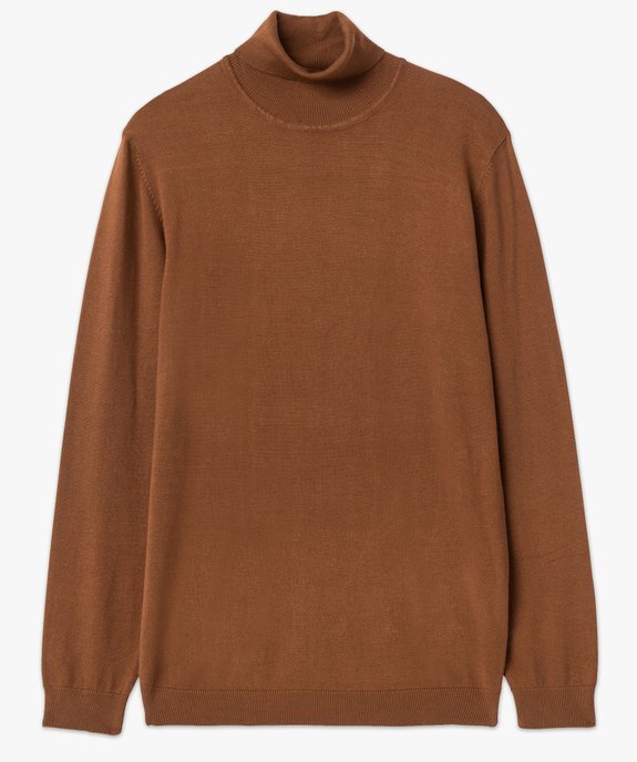 Pull à col roulé en maille fine homme vue4 - GEMO 4G HOMME - GEMO