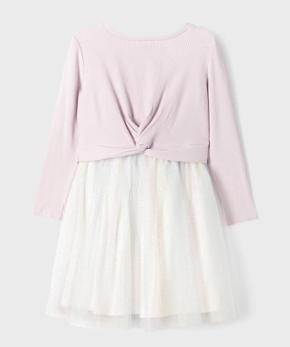 Robe avec jupe en tulle à paillettes fille vue1 - GEMO (ENFANT) - GEMO