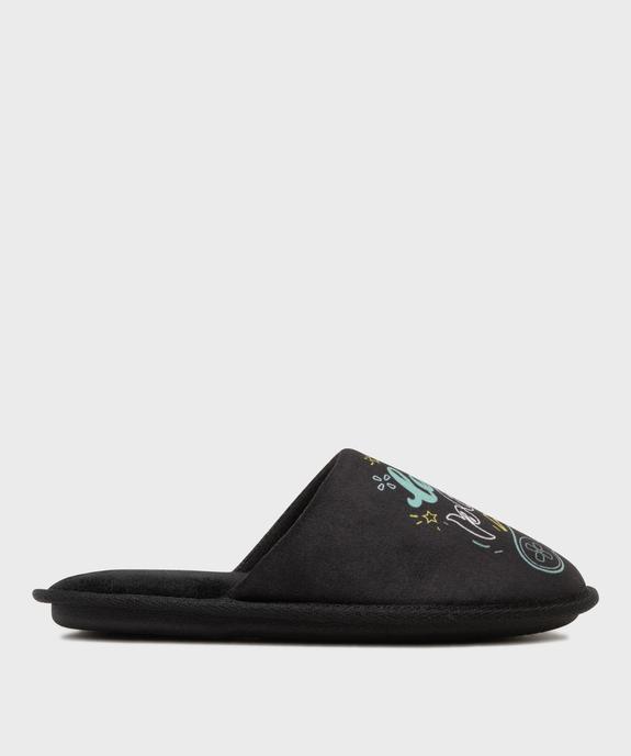 Chaussons en velours forme mules imprimés garçon vue1 - GEMO (ENFANT) - GEMO