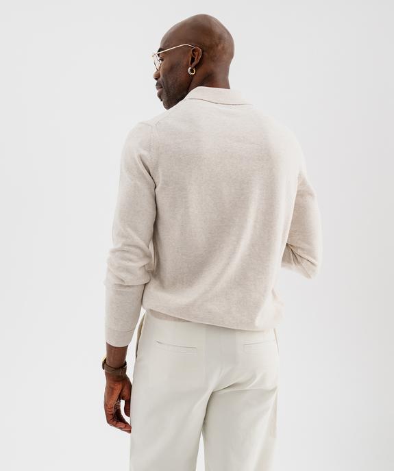 Pull fin avec col polo homme vue3 - GEMO (HOMME) - GEMO