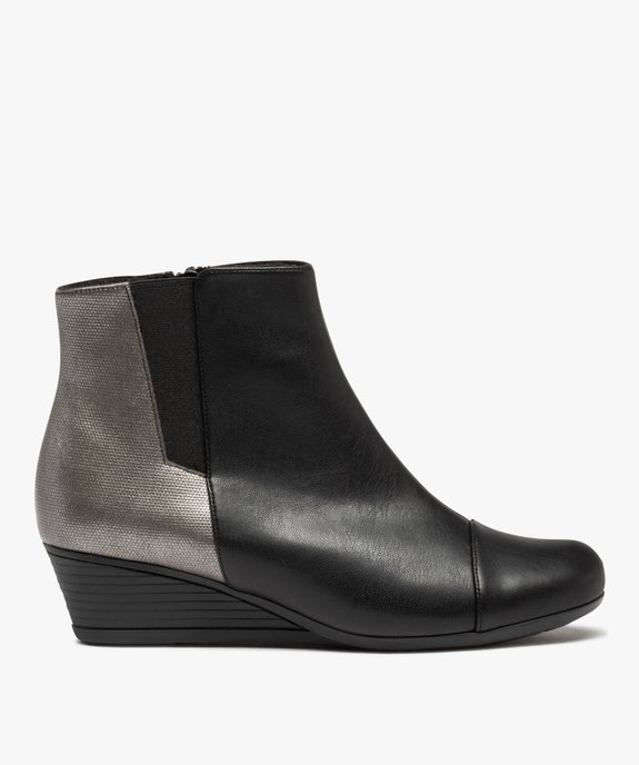 Boots femme confort à talon compensé vue1 - GEMO (CONFORT) - GEMO