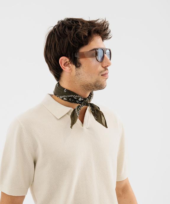 Polo à manches courtes en maille fantaisie homme vue2 - GEMO 4G HOMME - GEMO