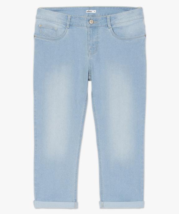 Pantacourt femme coupe slim stretch 5 poches vue4 - GEMO (JEAN) - GEMO
