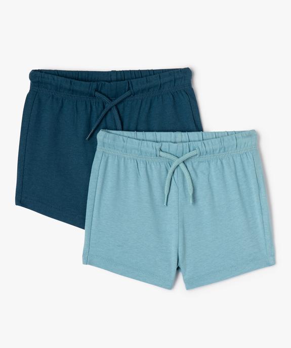 Short en maille à taille élastiquée bébé garçon (lot de 2) vue1 - GEMO(BEBE DEBT) - GEMO