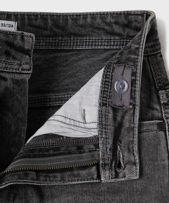 Jean regular en denim de coton stretch délavé garçon vue2 - GEMO (JUNIOR) - GEMO