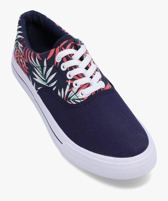 Baskets homme en toile style retro tennis vue5 - GEMO 4G HOMME - GEMO