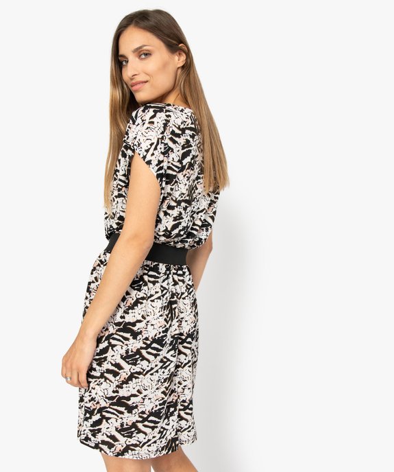 Robe femme loose à taille élastiquée vue3 - GEMO(FEMME PAP) - GEMO