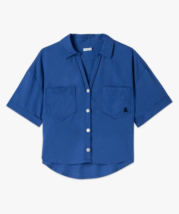 Chemise manches courtes ample et courte femme - LuluCastagnette vue4 - LULUCASTAGNETTE - GEMO