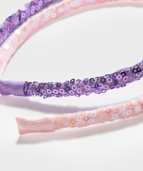 Serre-tête à sequins fille (lot de 2) vue2 - GEMO (ACCESS) - GEMO