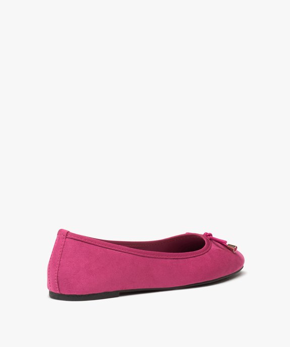 Ballerines femme classiques en suédine unie vue4 - GEMO(URBAIN) - GEMO
