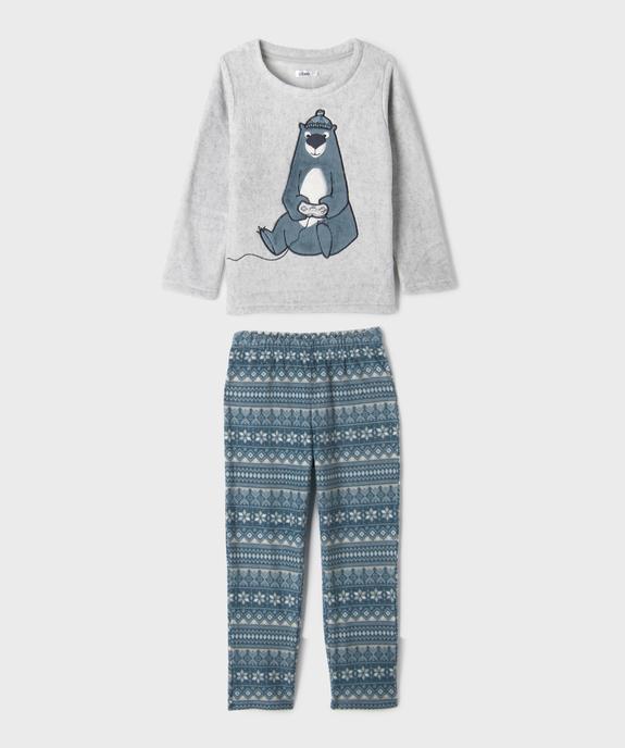 Pyjama en polaire imprimé garçon vue1 - GEMO (ENFANT) - GEMO