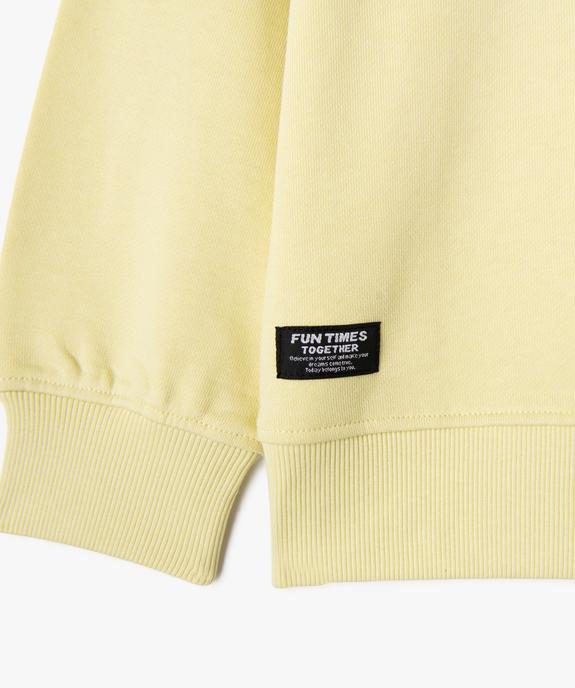 Sweat uni avec intérieur bouclette garçon vue2 - GEMO (ENFANT) - GEMO