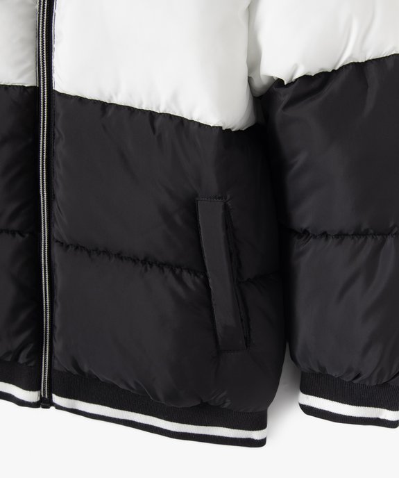 Blouson matelassé à capuche avec doublure polaire garçon vue3 - GEMO 4G GARCON - GEMO
