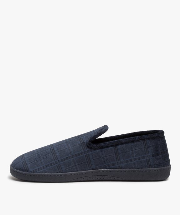 Chaussons homme style charentaises à carreaux - Isotoner vue3 - ISOTONER - GEMO