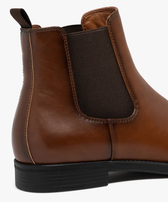 Boots homme Chelsea bout amande dessus lisse vue7 - MARIO BALDANO - GEMO
