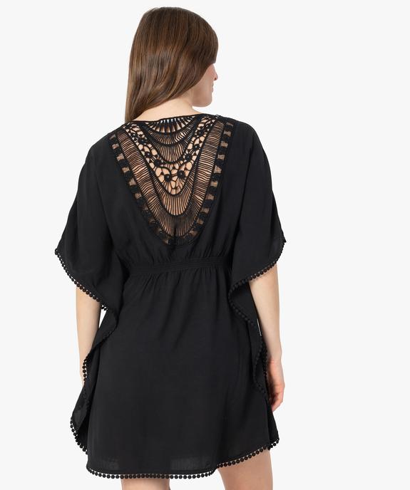 Robe de plage femme avec dos en dentelle vue3 - GEMO (PLAGE) - GEMO