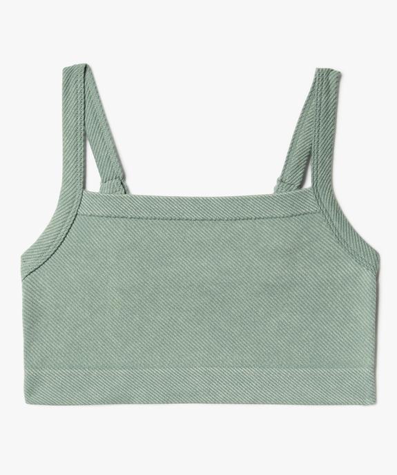 Brassière à col carré et bretelles ajustables fille vue1 - GEMO (JUNIOR) - GEMO