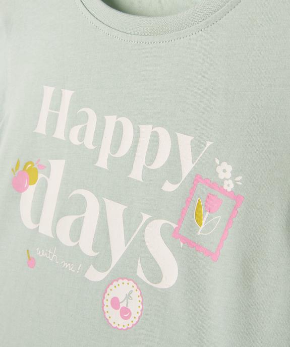 Tee-shirt manches courtes à motifs girly bébé fille vue2 - GEMO(BEBE DEBT) - GEMO