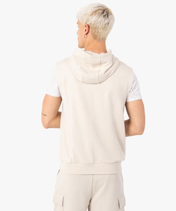 Sweat homme à capuche sans manches vue3 - GEMO (HOMME) - GEMO