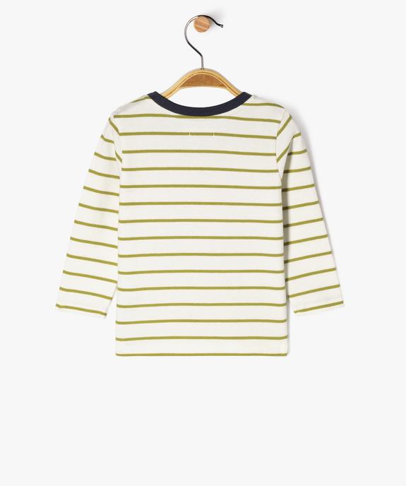Tee-shirt à manches longues rayé bébé garçon - LuluCastagnette vue4 - LULUCASTAGNETTE - GEMO