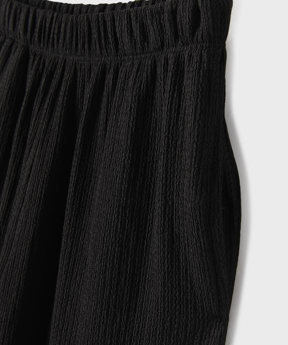 Pantalon fluide en maille gaufrée fille vue2 - GEMO (JUNIOR) - GEMO