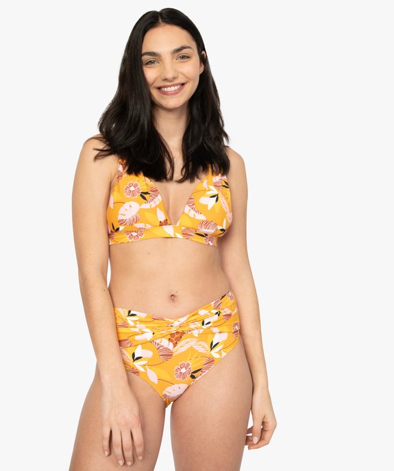 Haut de maillot de bain femme triangle à dos croisé vue3 - GEMO (PLAGE) - GEMO