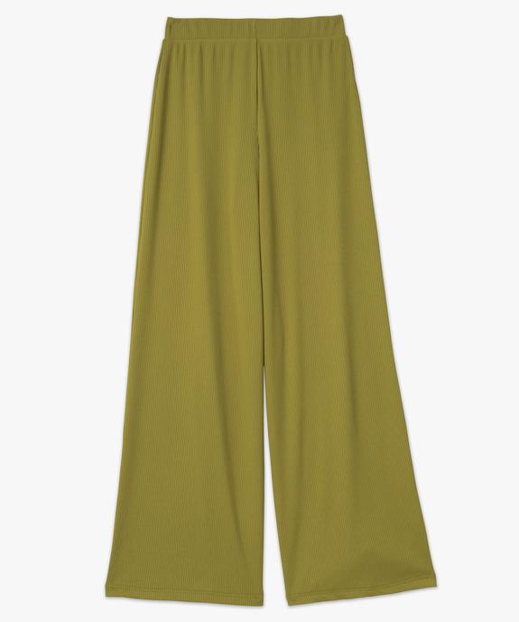Pantalon large et fluide en maille côtelée femme vue4 - GEMO(FEMME PAP) - GEMO
