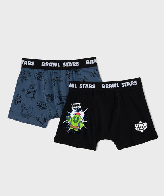 Boxer en coton stretch imprimé garçon - Brawl Stars (lot de 2) vue1 - BRAWL STARS - GEMO