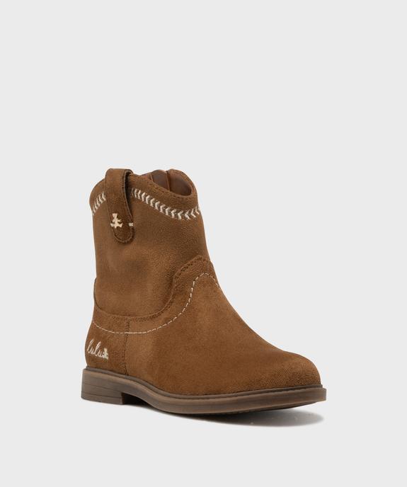 Boots en suédine look western fille - LuluCastagnette vue2 - LULUCASTAGNETTE - GEMO