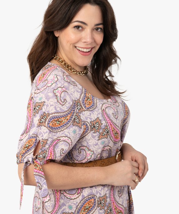 Robe femme grande taille imprimée longueur chevilles vue2 - GEMO 4G FEMME - GEMO