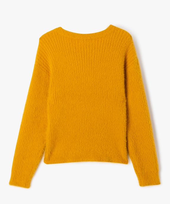 Pull à col rond en maille duveteuse fille vue3 - GEMO (ENFANT) - GEMO