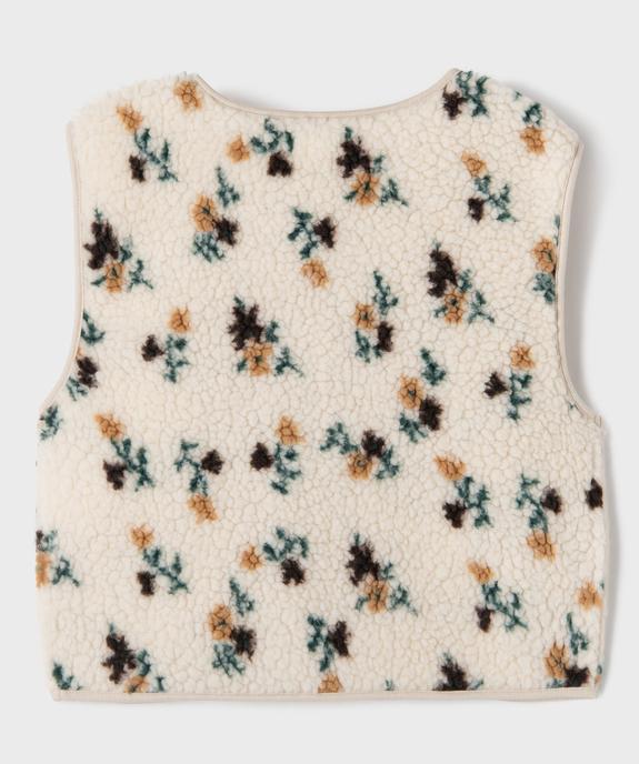 Gilet sans manches en maille sherpa fille vue5 - GEMO 4G FILLE - GEMO