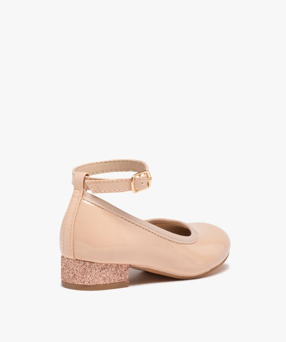 Ballerines fille vernies à talon et bride cheville vue4 - GEMO (ENFANT) - GEMO