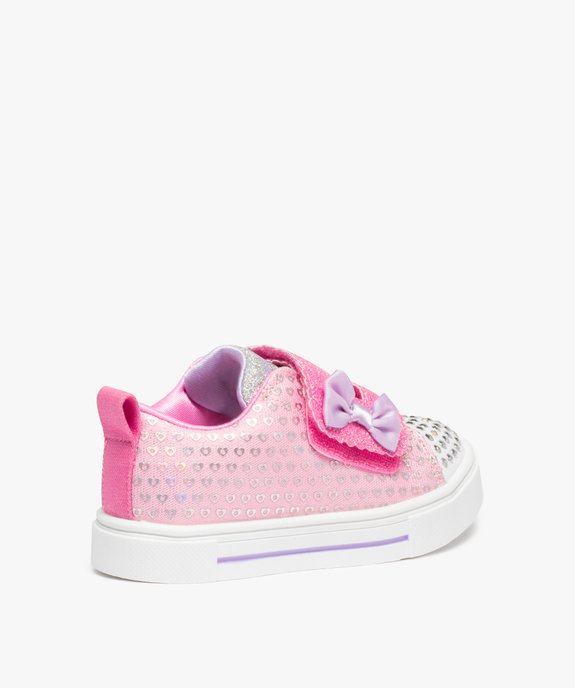 Baskets fille en toile à bout lumineux – Skechers Twinkle Toes vue4 - SKECHERS - GEMO