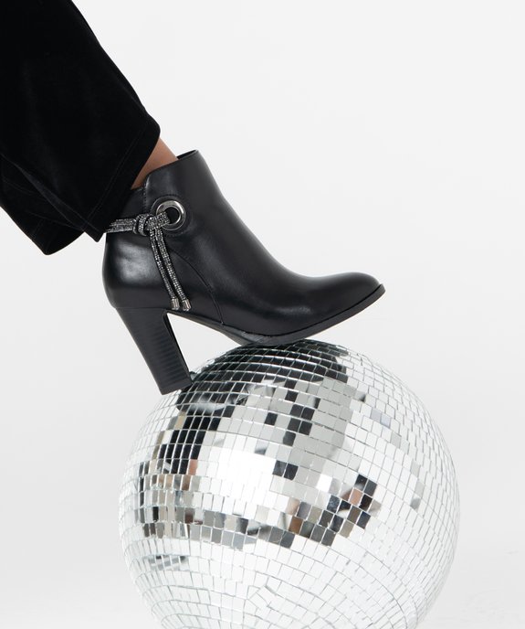 Boots femme à talon avec cordon strass vue1 - GEMO(URBAIN) - GEMO