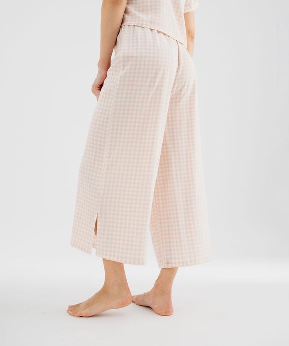 Bas de pyjama en viscose fluide imprimée femme vue3 - GEMO 4G FEMME - GEMO