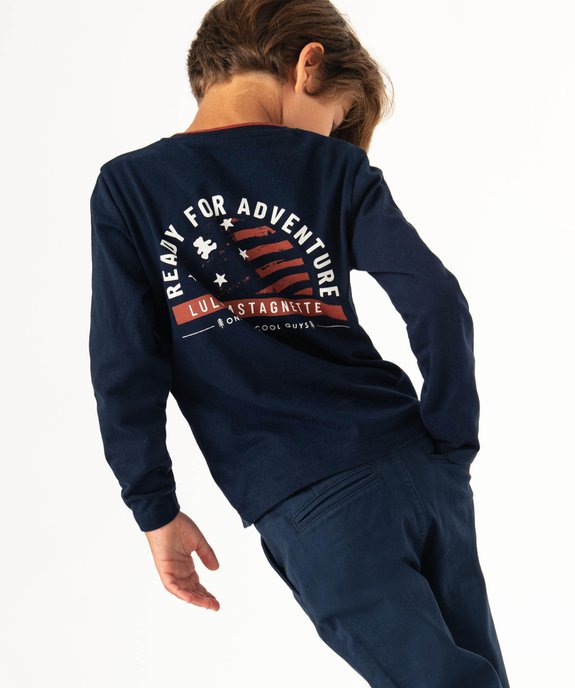 Tee-shirt à manches longues à col tunisien garçon - LuluCastagnette vue5 - LULUCASTAGNETTE - GEMO